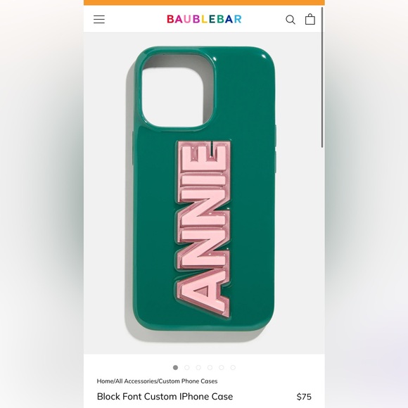BaubleBar | Cell Phones & Accessories | Block Font Baublebar Custom Iphone  5 Pro Max Case | Poshmark